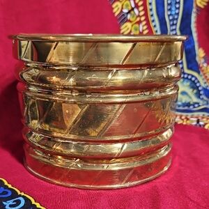 Early 20th-Century Dutch Metalwork Brass Planter With Original Stickers